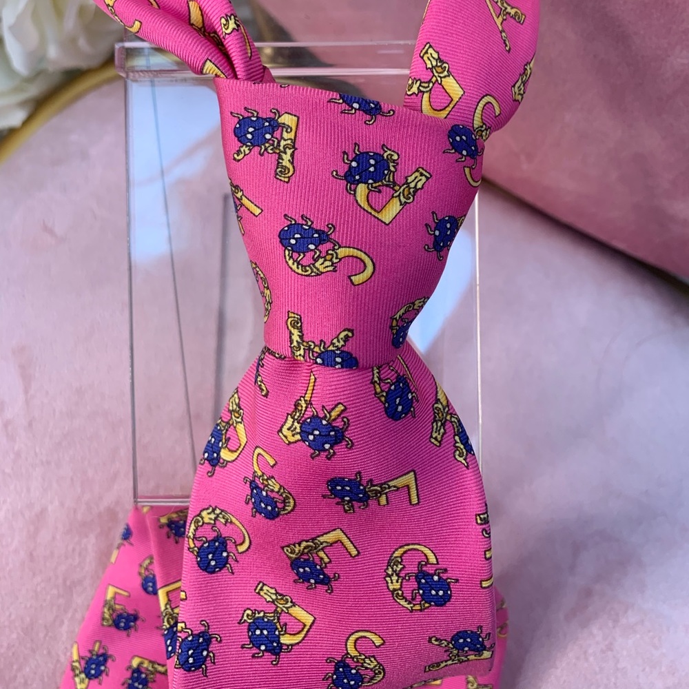 Versace Pink Ladybug tie RARE - Picture 2 of 7